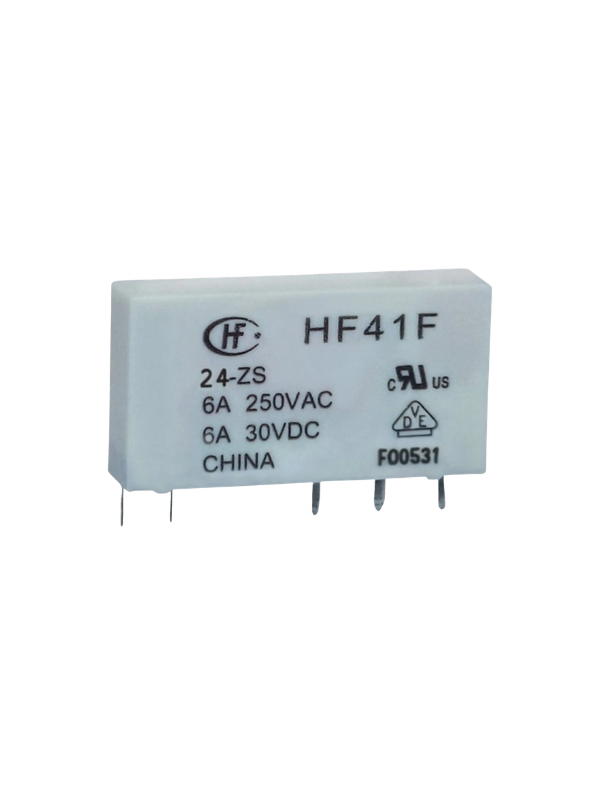Relé Acoplador Slim Fino 24vcc Hf41f Contato Na + Nf 6a