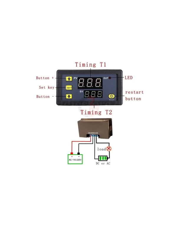 Termostato Digital Controle De Temperatura 12vdc C/ Termopar
