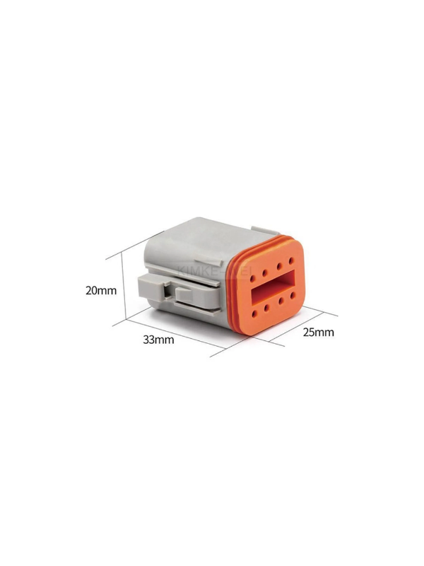 Conector À Prova D'água C/ Vedação Automotiva Dt04-6pa-l012