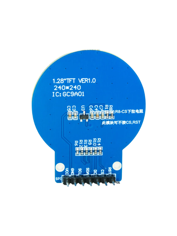 Módulo De Exibição Lcd Tft Gc9a01 P/ Esp32 Display 1.28poleg