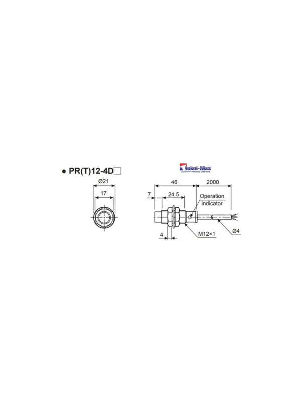 Sensor Indutivo Autonics PR12-4DN
