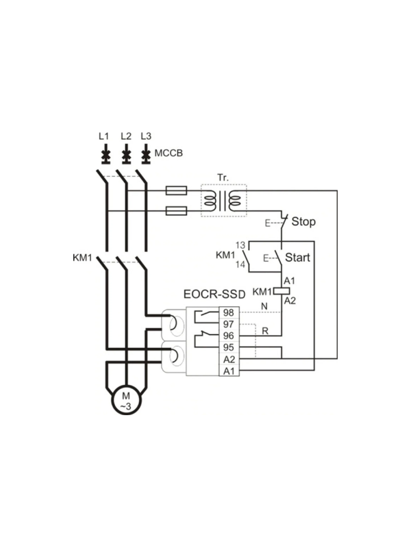 Relé Térmico De Proteção Para Motor 5 à 60A - EOCR-SSD