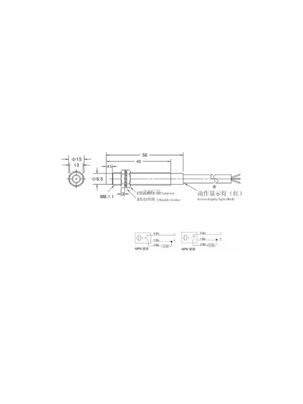 Sensor Indutivo LJ8A3-2-Z/BX NPN M8
