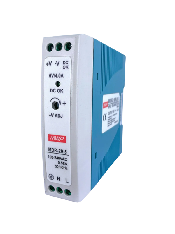 Fonte Chaveada Slim Mdr-20-5 5v/3a 20w Para Uso Trilho Din