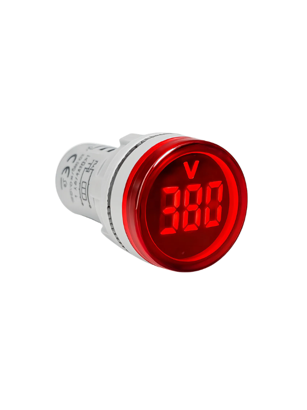 Voltímetro AD16-22VM - 22mm VERMELHO