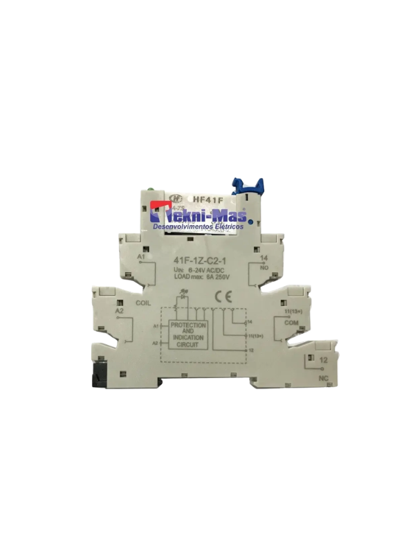 KIT 4x Acoplamento A Relé Slim Para Trilho Din - 24VDC 6A