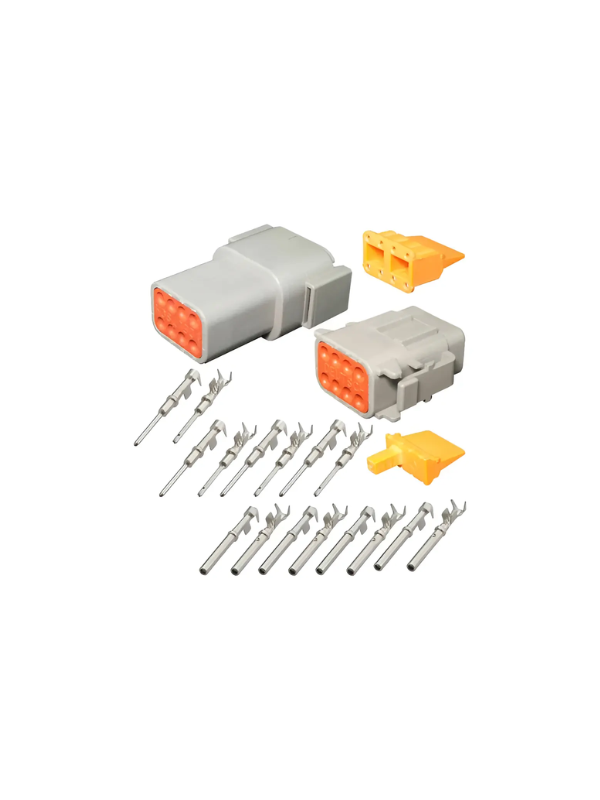 Conector Deutsch Oito Vias Macho E Fêmea Dtm06-8s/dtm04-08p