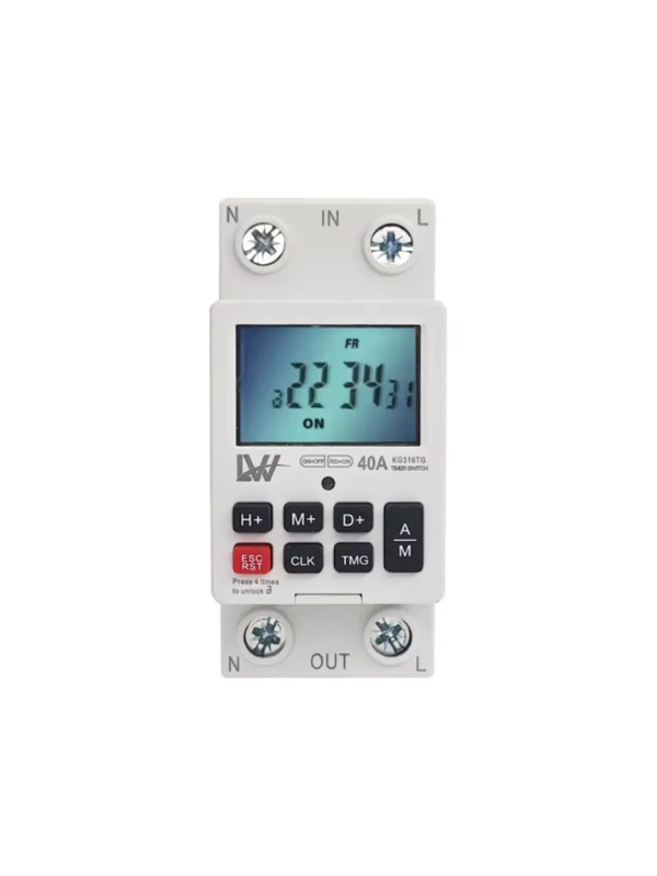Timer Digital Temporizador Kg316tg 40a 16 Programas 24h