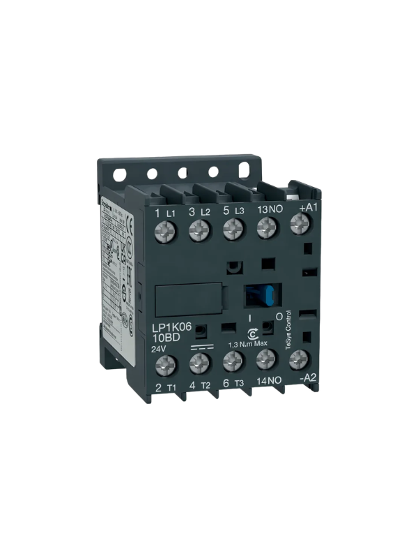 Contator Lp1k0910bd 9a Tripolar 24vcc Auxiliar 1na P/ Motor