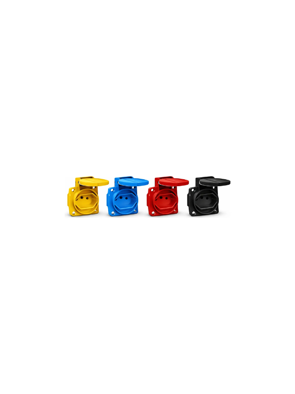 4x Tomada Painel Elétrico Azul, Vermelha, Amarela Preta 20a