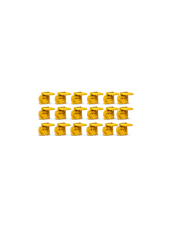 20x Tomada P/ Embutir Industrial 20a 2p+t Padrão Amarela