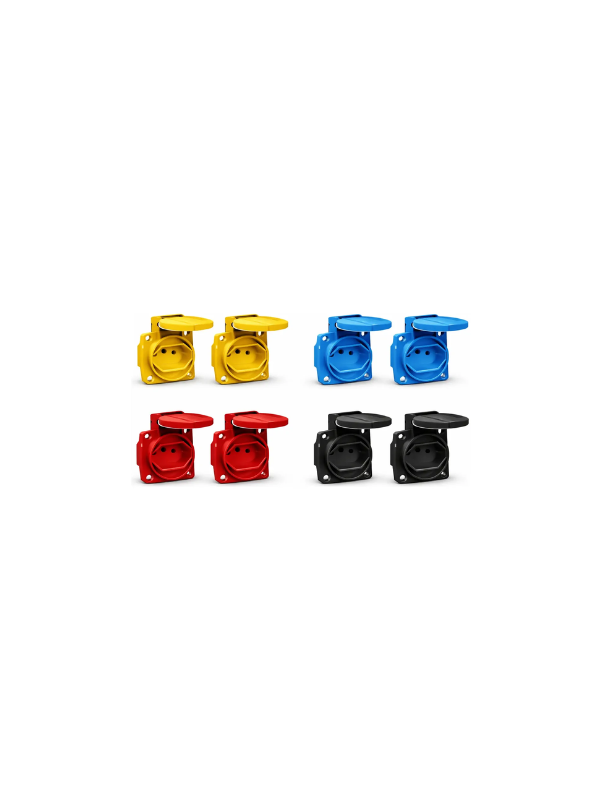 8x Tomada Azul, Vermelha, Amarela E Preta 20a 250v 2p+1t