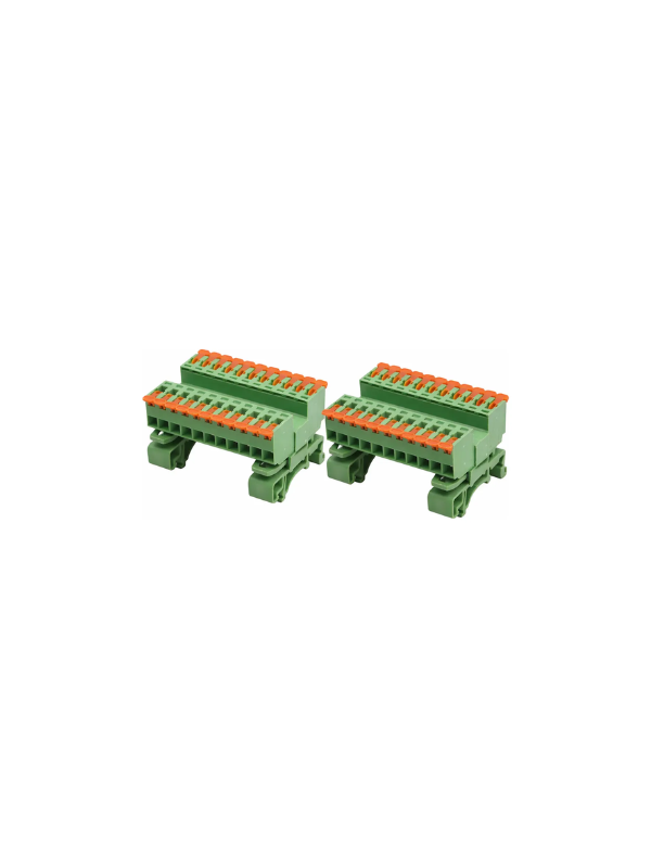 Kit 2x Bloco De Terminais Plugáveis Tipo Trilho Din 12 Pinos