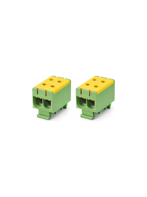 2x Terminal Duplo Aterramento Para Painel Elétrico 160a 800v