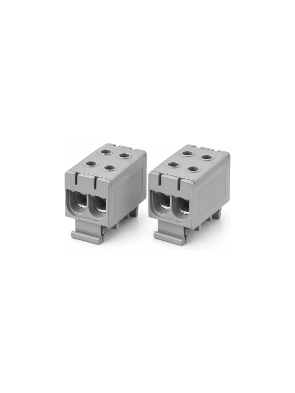 2x Borne Terminal Duplo Neutro Trilho Din 240mm2 800v 220a