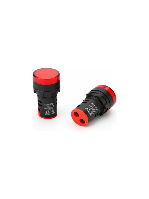 KIT 2x - Indicador Luminoso 22mm 24V - VERMELHO