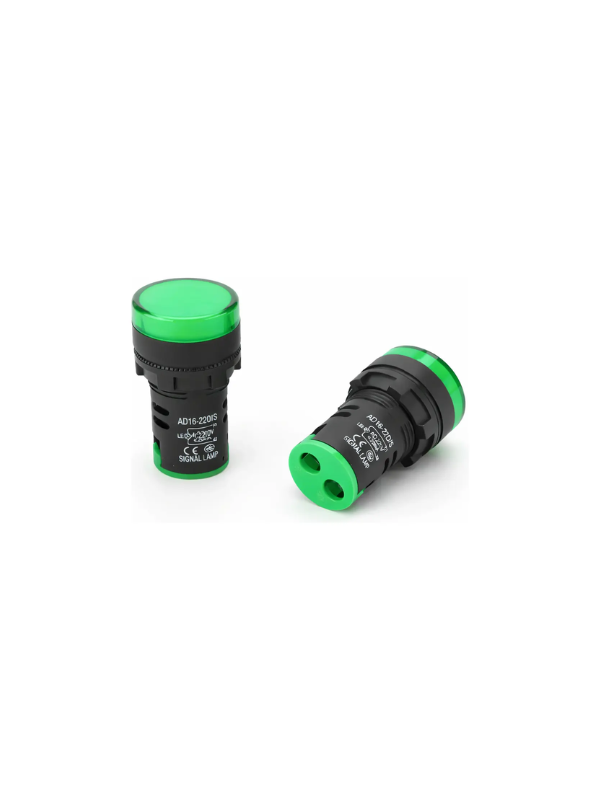 KIT 2x - Indicador Luminoso 22mm 24V - VERDE