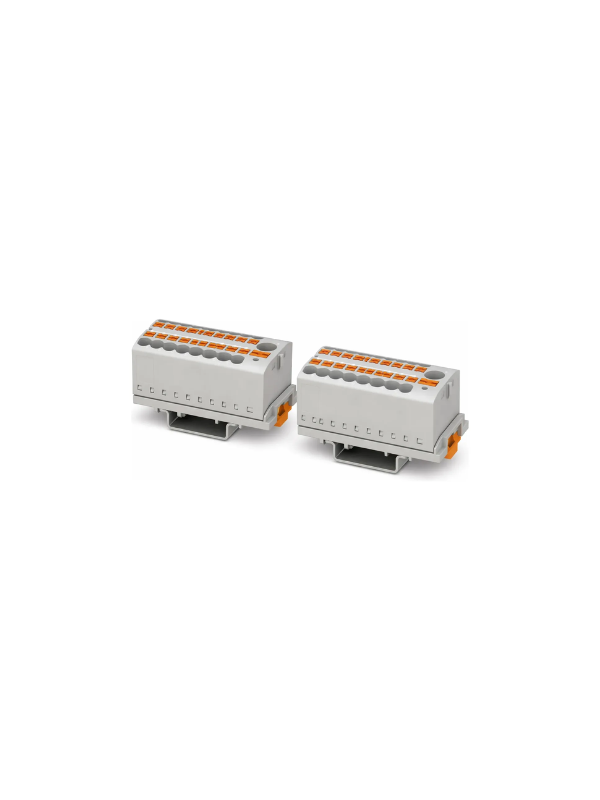Kit C/ 2x  Distribuidor Energia Trilho Din 10 Vias 24a 690v