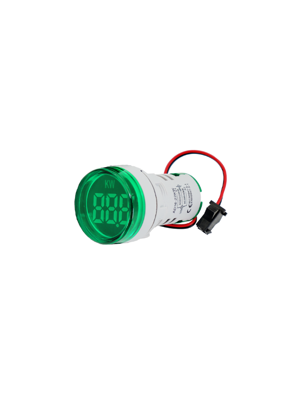 Medidor De Potência AD16-22KW 22mm - VERDE